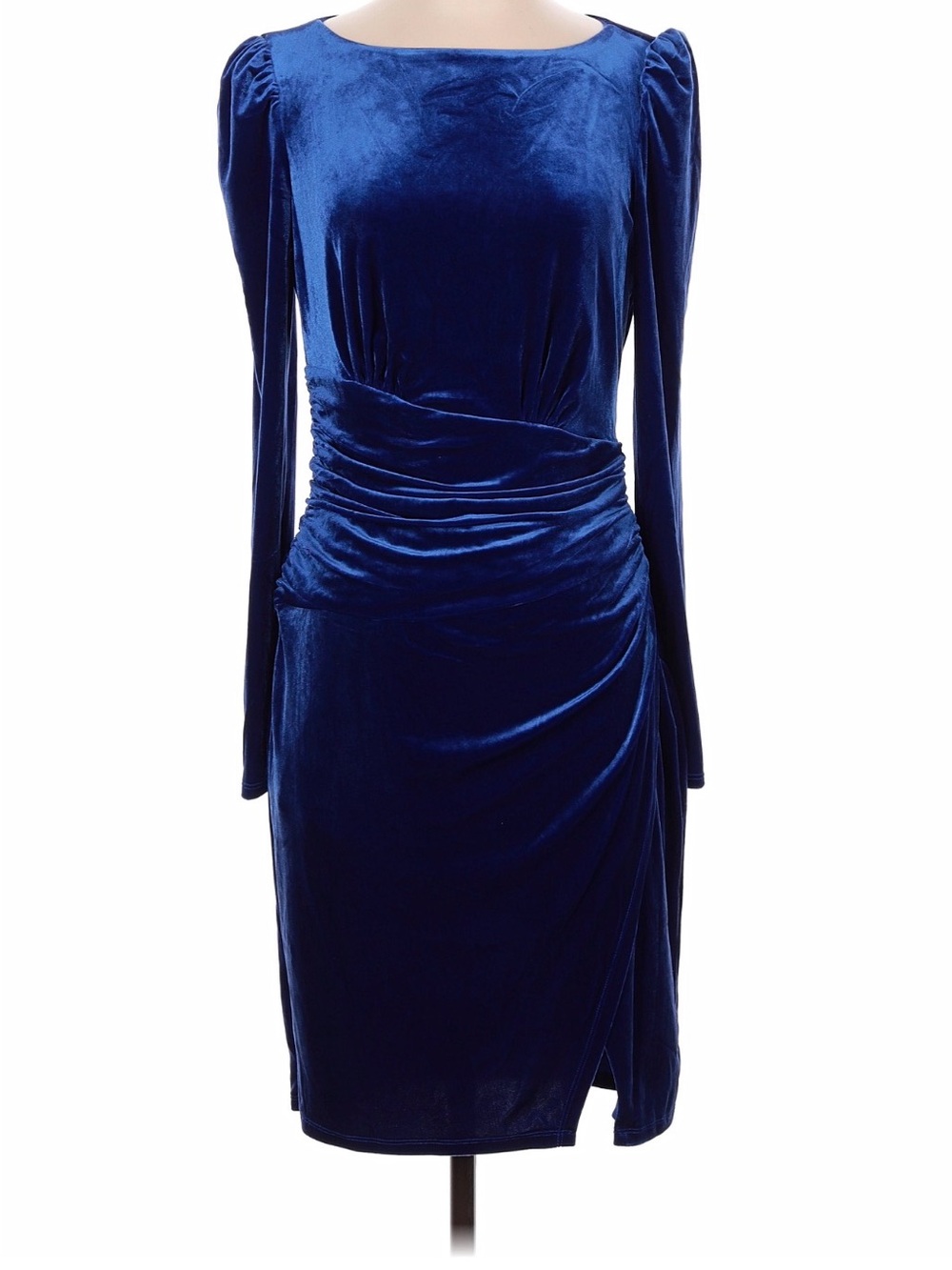Lauren Ralph Lauren Royal Blue Velvet Midi Dress